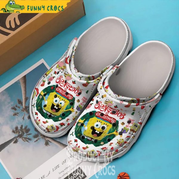 Spongebob Christmas White Crocs