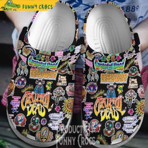 50 Anniversary Grateful Dead Black Crocs