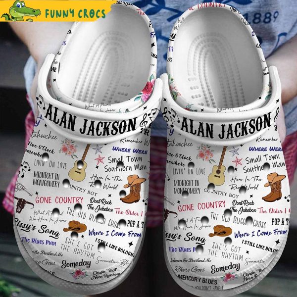 Alan Jackson Tour Music Crocs Clog Shoes