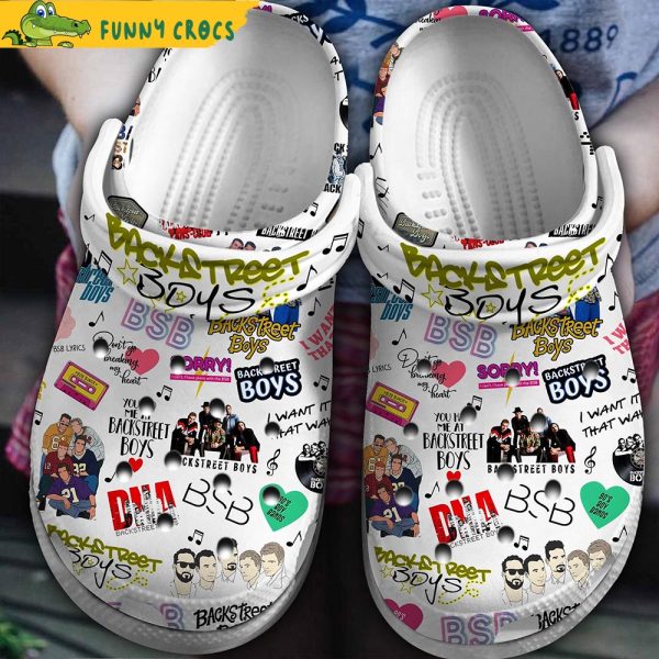 Backstreet Boys Music Pattern Crocs