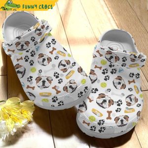 Bull Dog Pattern Crocs Slippers