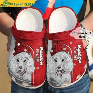 Custom Poodle Red Crocs