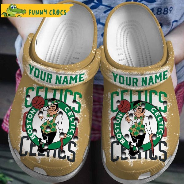 Customized Boston Celtics Crocs Slippers