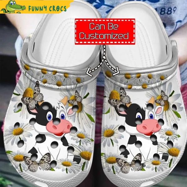 Customized Cow Puppy Flower Crocs