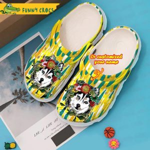 Customized Husky Mom Crocs