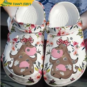 Cute Cow Flower Crocs