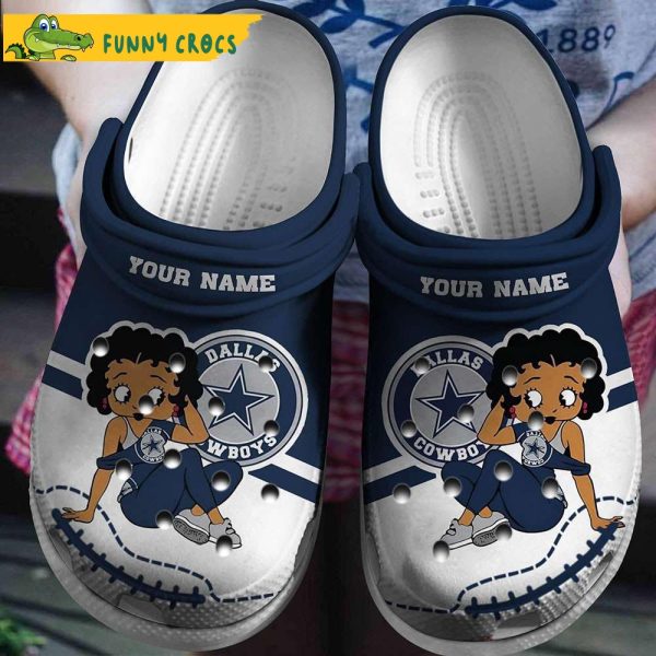 Dallas Cowboys Premium Betty Boop Crocs