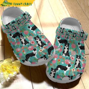 Floral Border Collie Gifts Crocs