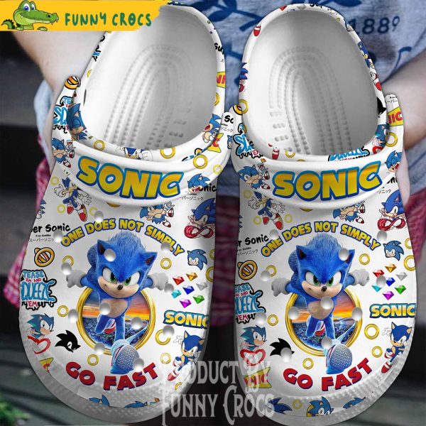 Go Fast Sonic Crocs Slippers