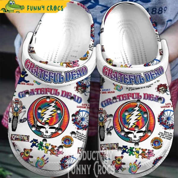 Grateful Dead Bears Pattern Crocs