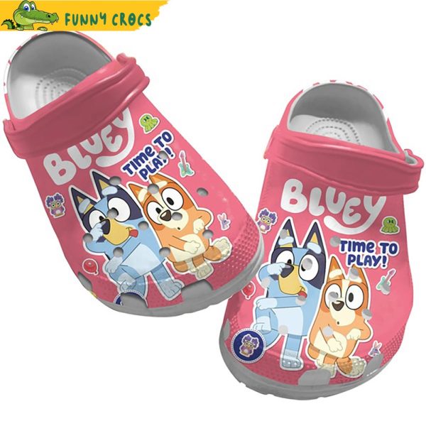 Bluey Time To Play Pink Crocs
