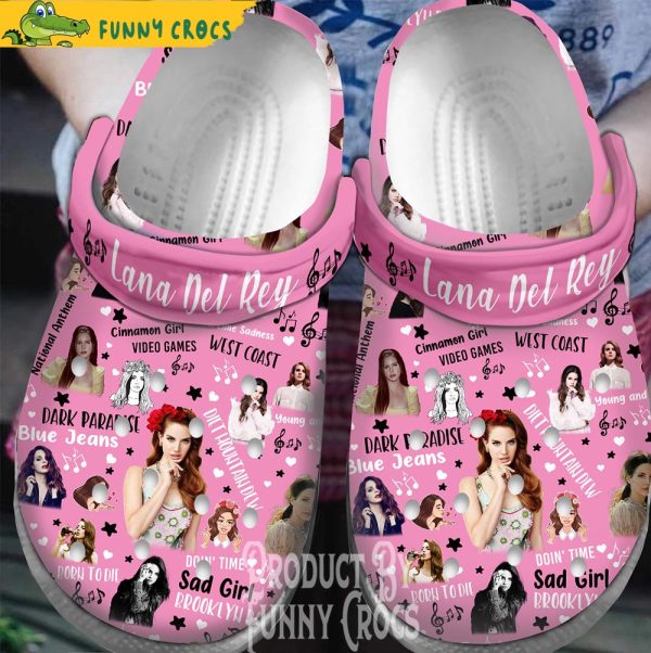 Lana Del Rey Pattern Pink Crocs