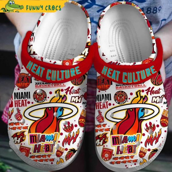 Miami Heat Crocs By Funny Crocs