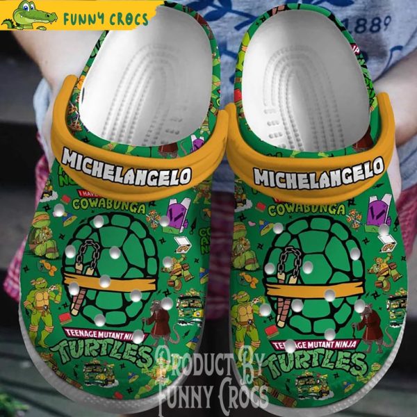 Michelangelo Ninja Turtle Green Crocs