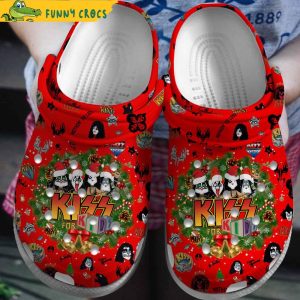 Music Christmas Kiss Red Crocs