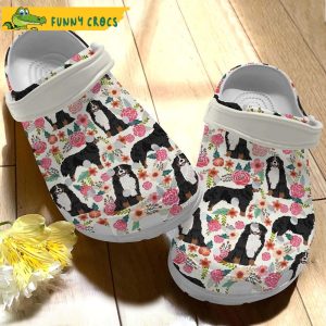 Personalized Dog Flower Bernese Mountain Crocs