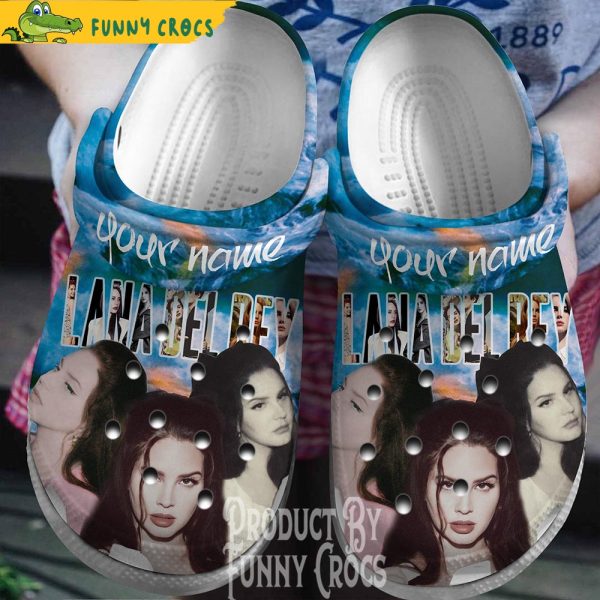 Personalized Lana Del Rey Blue Crocs