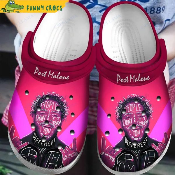 Personalized Post Malone Pink Crocs