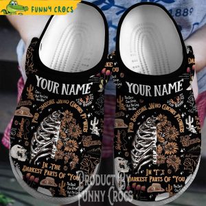 Personalized Sun To Me Zach Bryan Black Crocs Slippers