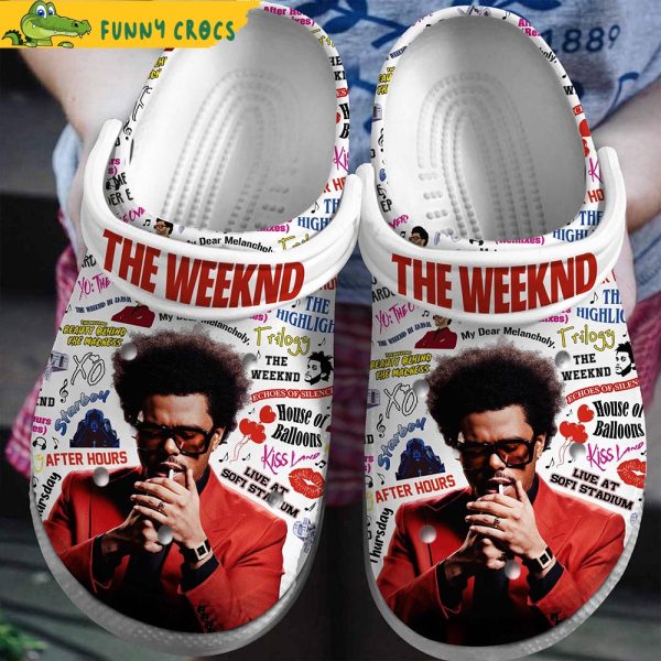 The Weeknd White Crocs