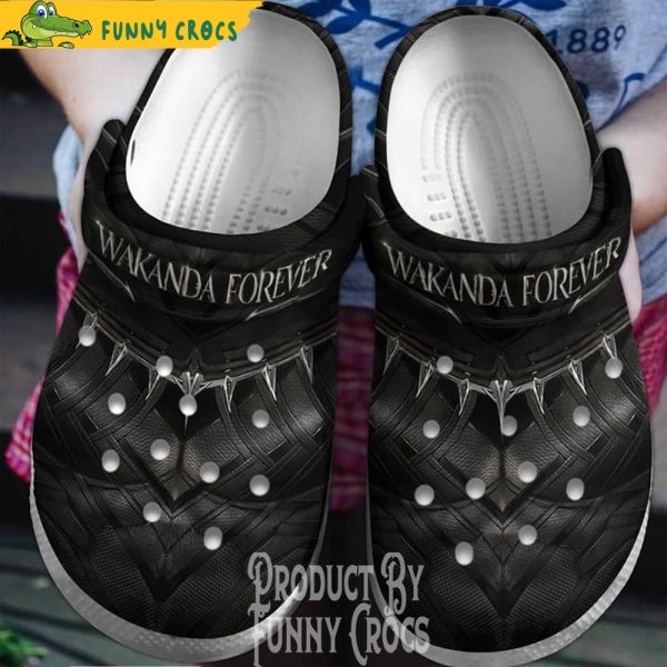 Wakanda Forever Black Panther Crocs Slippers