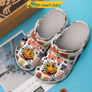 Blink 182 Halloween Pumpkin White Clogs Crocs 2