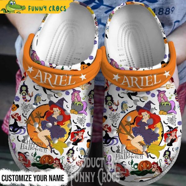 Customized Happy Halloween Ariel Crocs