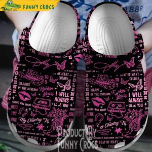 Dolly Parton Pattern Music Crocs Shoes