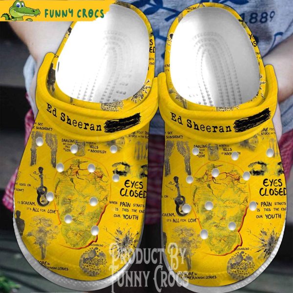 Ed Sheeran Eyes Closed Music Crocs Clogs