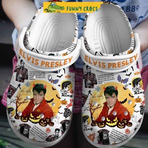 Elvis Presley Halloween Pumpkin Crocs Clogs 1