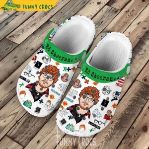 Green Ed Sheeran Face Music Crocs Shoes 2