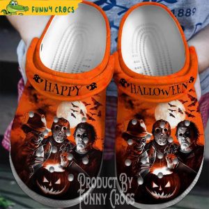 Happy Halloween Michael Myers Pumpkin Characters Crocs 2