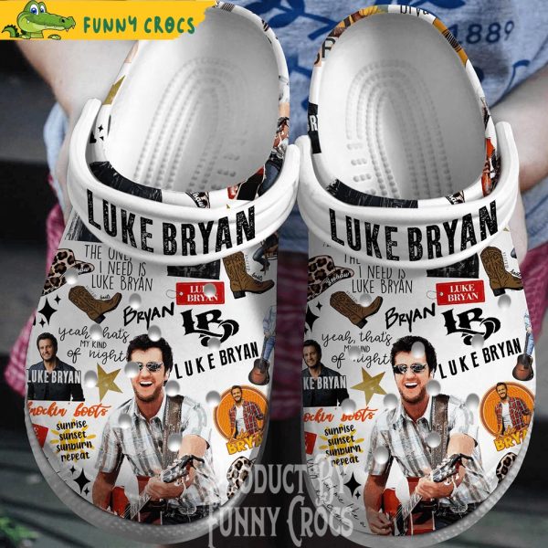 Luke Bryan Farm Tour Pattern Crocs