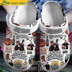 Luke Combs Guitar Music Crocs Shoes 2