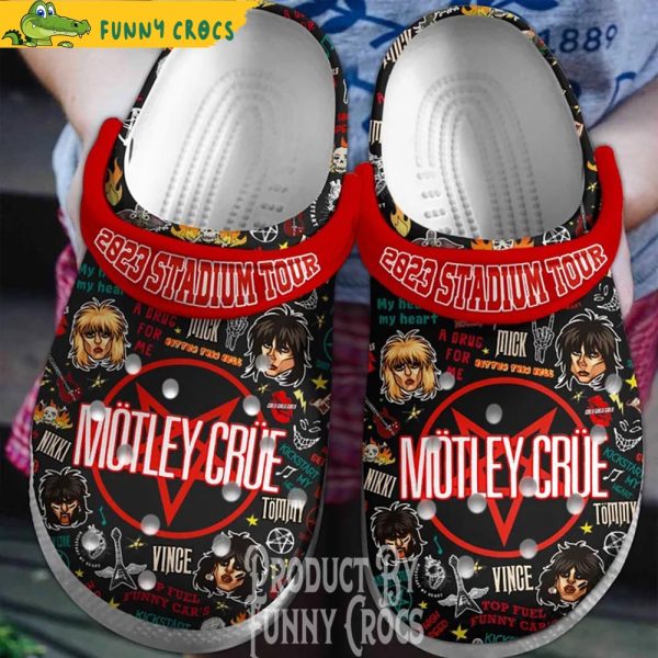 Mötley Crüe Tour 2023 Music Crocs Shoes