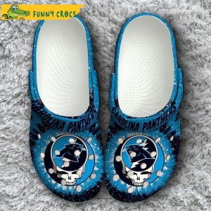 NFL Carolina Panthers Grateful Dead Crocs Clogs