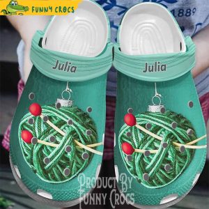 Personalized Ball Of Wool Knitting Crocs