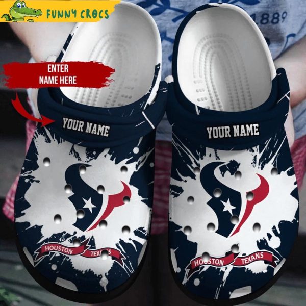 Personalized Houston Texans Crocs Slippers