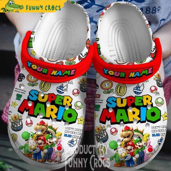 Personalized Name Super Mario Crocs , Mario Gifts