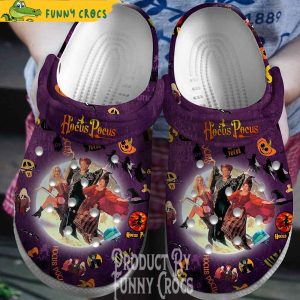 Purple Hocus Pocus Moon Halloween Crocs Shoes 2