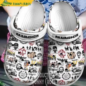 Rammstein Logo Pattern Crocs Clogs