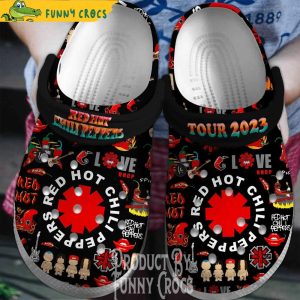 Red Hot Chili Peppers Tour 2023 Music Black Crocs 1