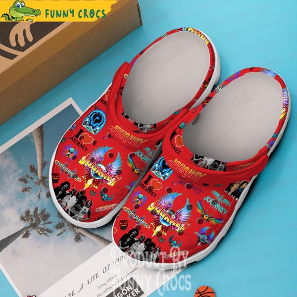 Rock Band Journey Members Music Red Crocs