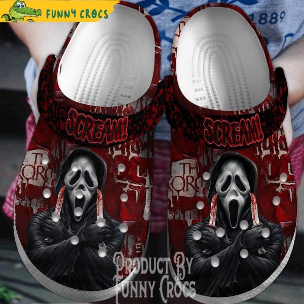 Scream Mask Halloween Crocs Slippers