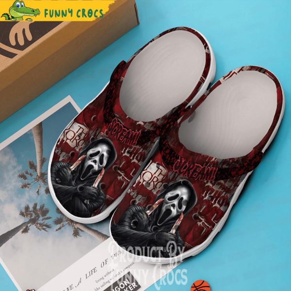 Scream Mask Halloween Crocs Slippers