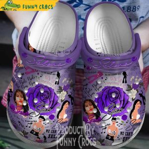 Selena Quintanilla Born Purple Crocs Clog Shoes