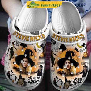 Stevie Nicks Hello Witches Halloween Clogs Crocs 1