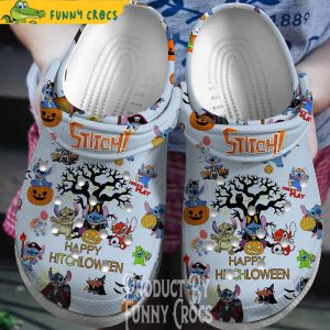 Stich Happy Halloween Crocs Clogs Shoes 1