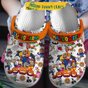 Super Mario Halloween Pumpkin Crocs 3