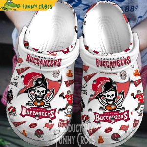 Tampa Bay Buccaneers Crocs White Crocs 1